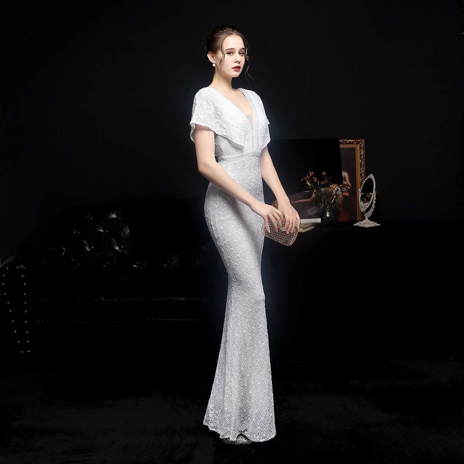 Women's Sequin Fishtail Banquet Dress Image 5