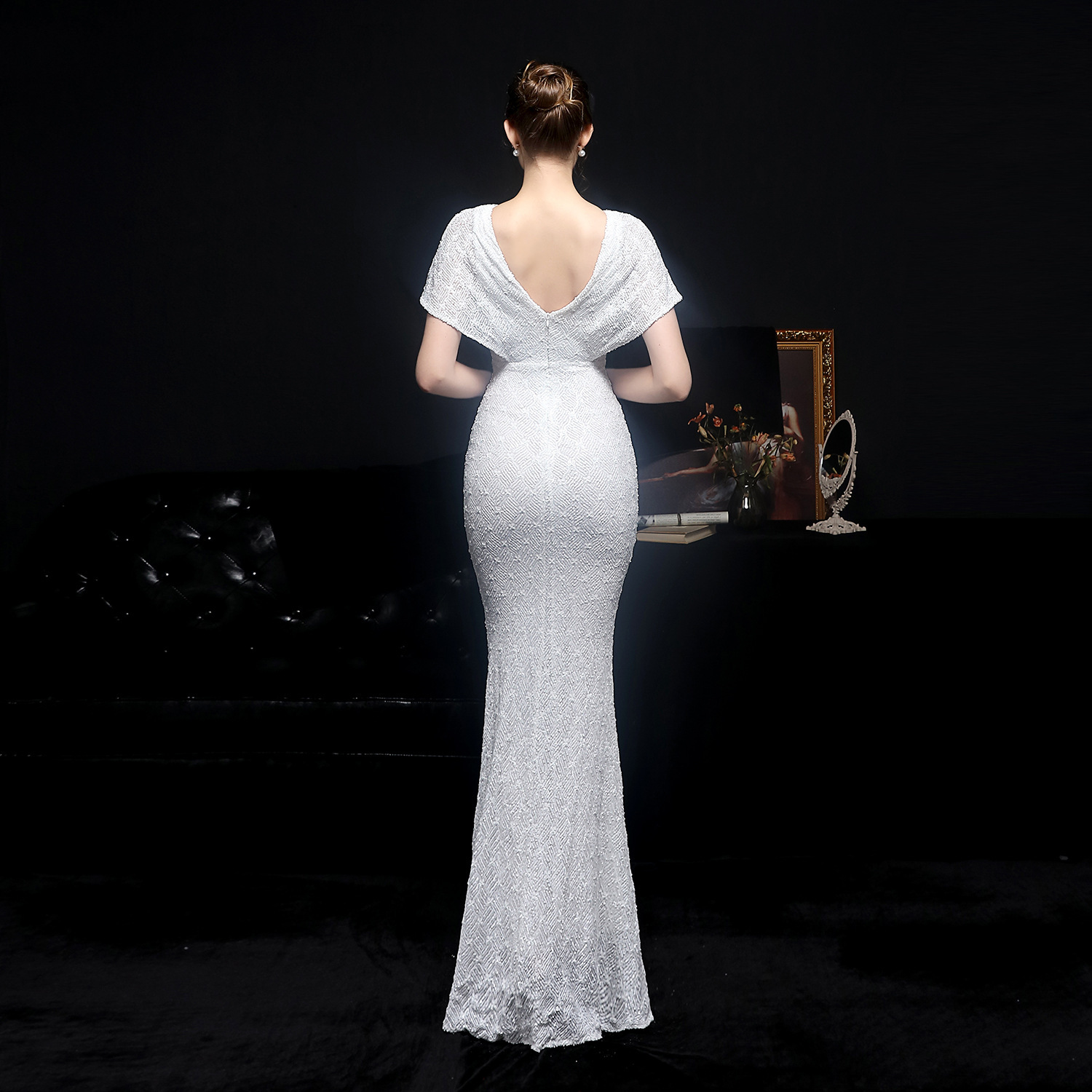 Women's Sequin Fishtail Banquet Dress Image 11