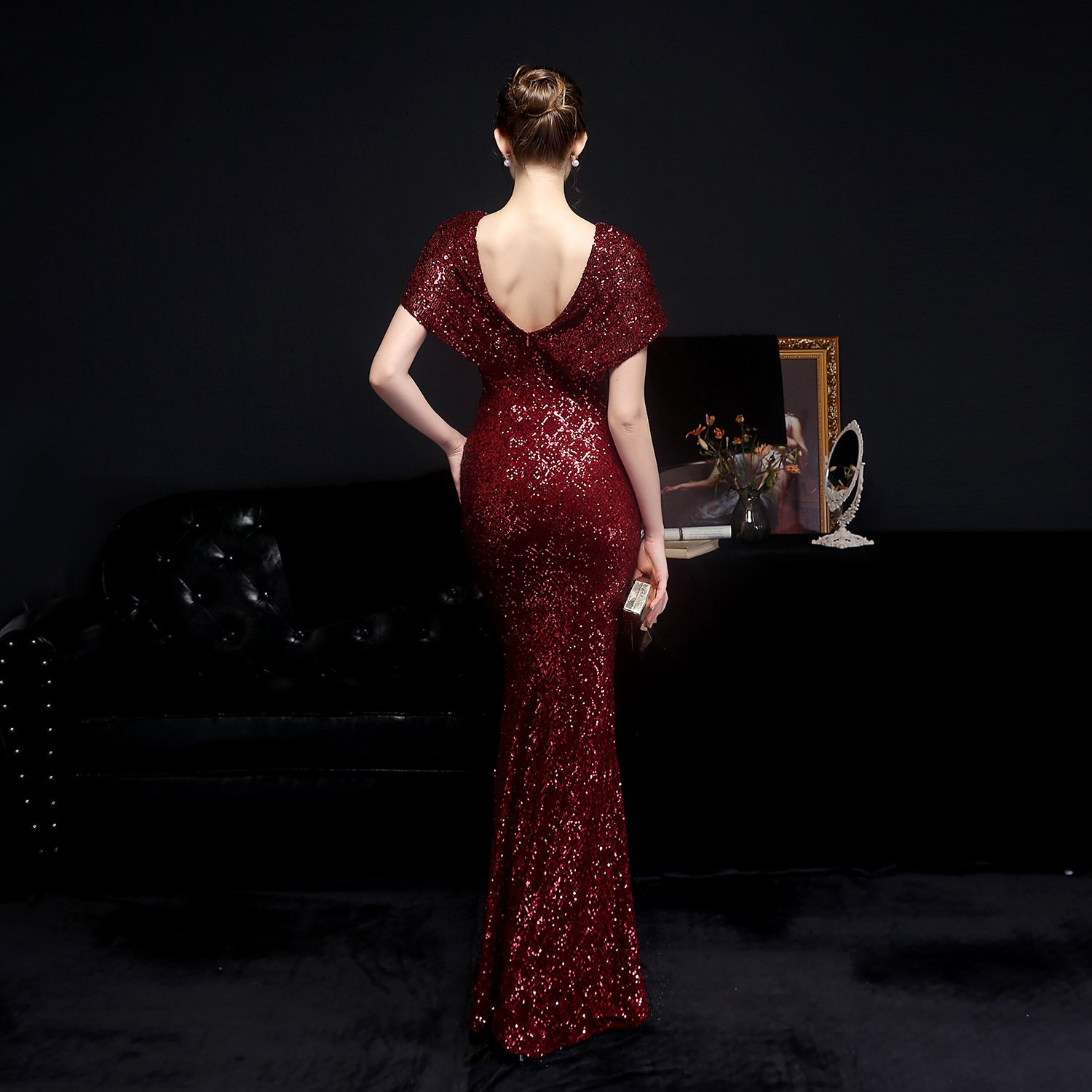 Women's Sequin Fishtail Banquet Dress Image 18
