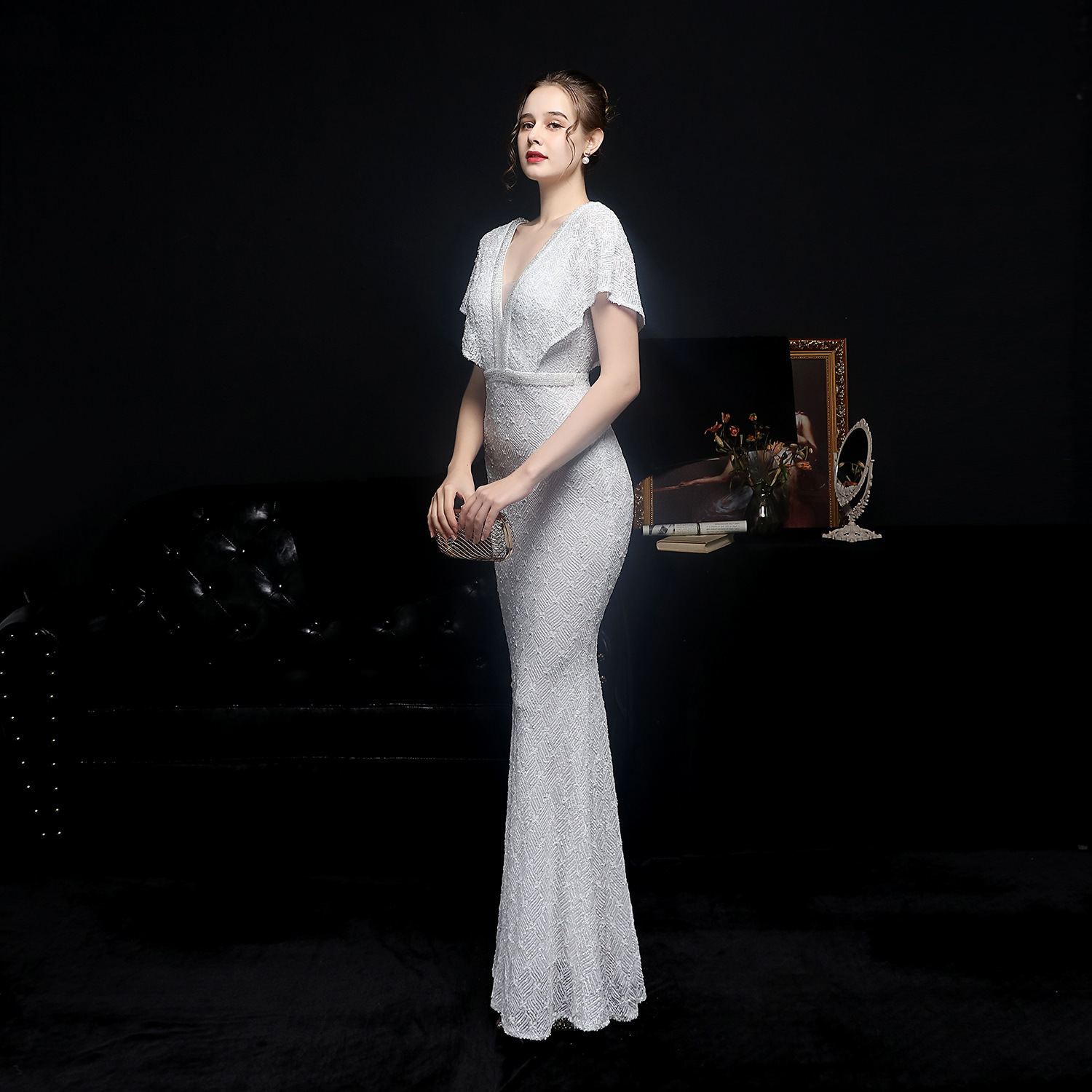 Women's Sequin Fishtail Banquet Dress Image 19