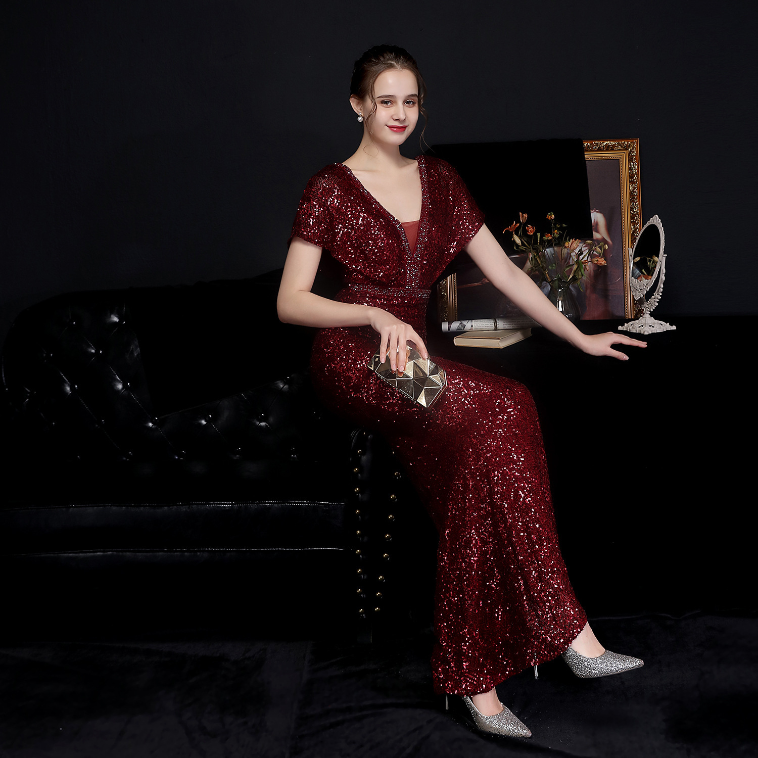 Women's Sequin Fishtail Banquet Dress Image 22