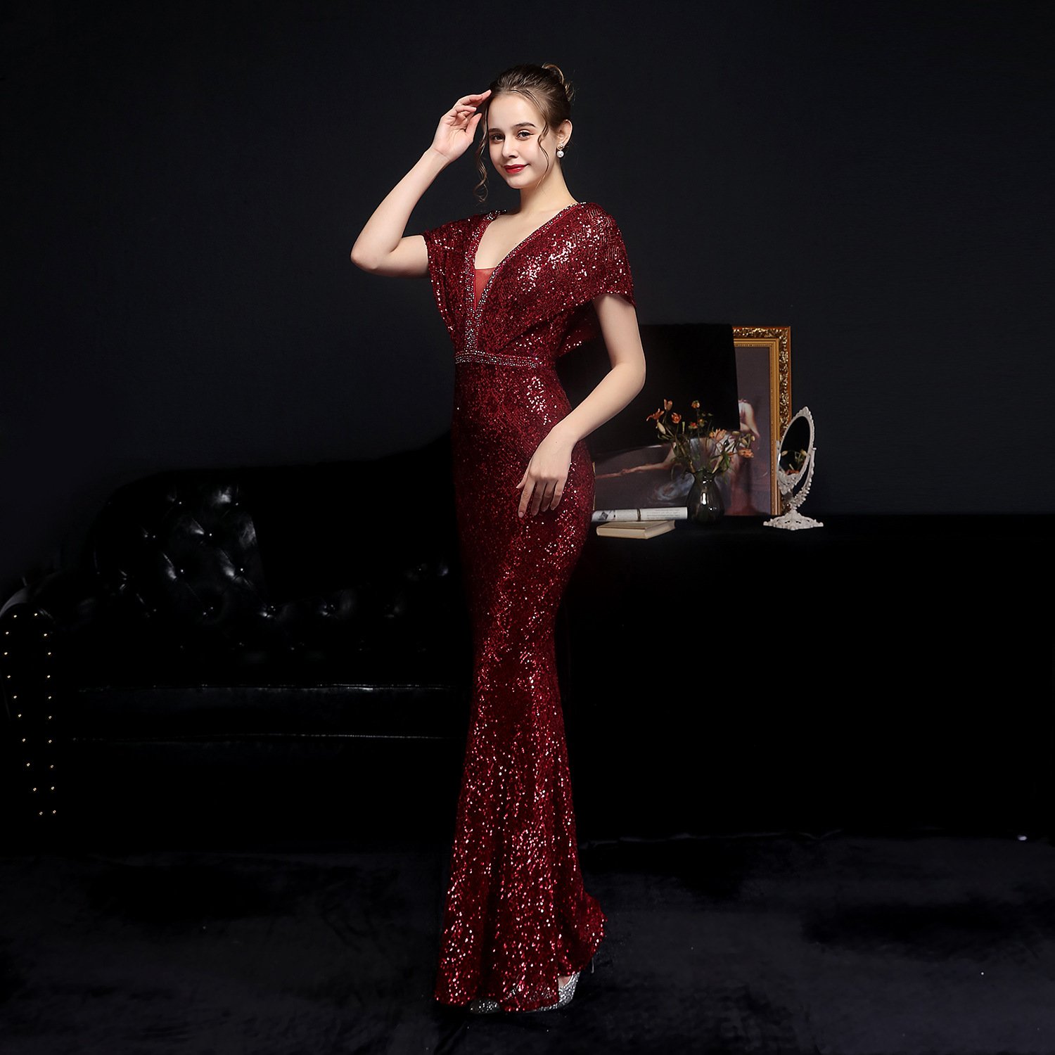 Women's Sequin Fishtail Banquet Dress Image 25