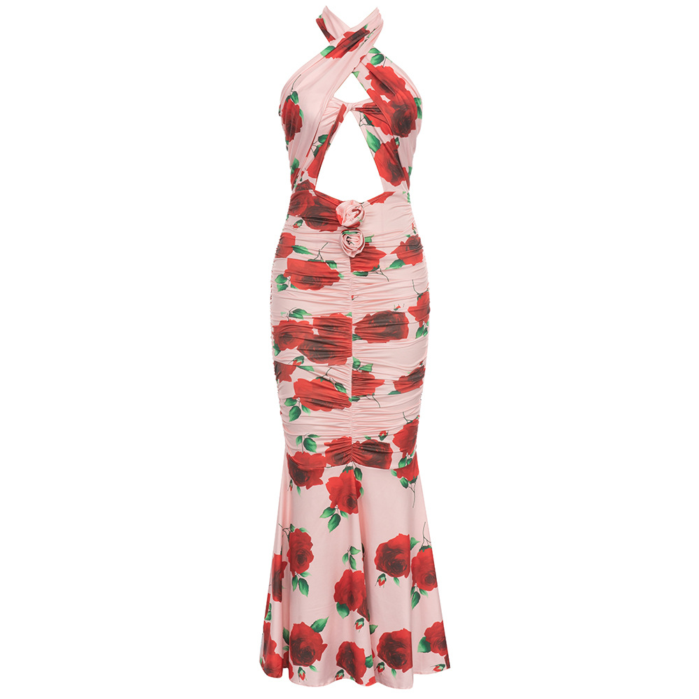 Halter Backless Dress Image 19