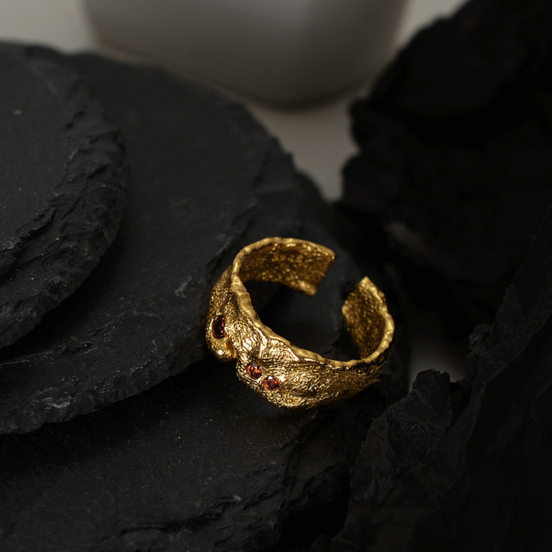 Silver Water Texture Ring