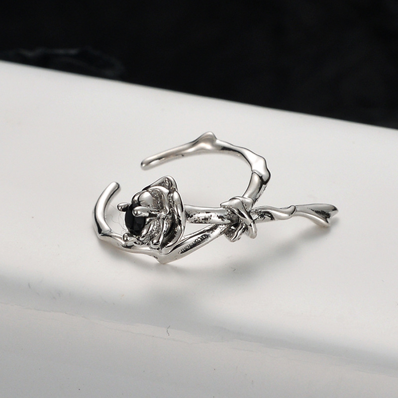 Sterling Silver Rose Ring Image 1