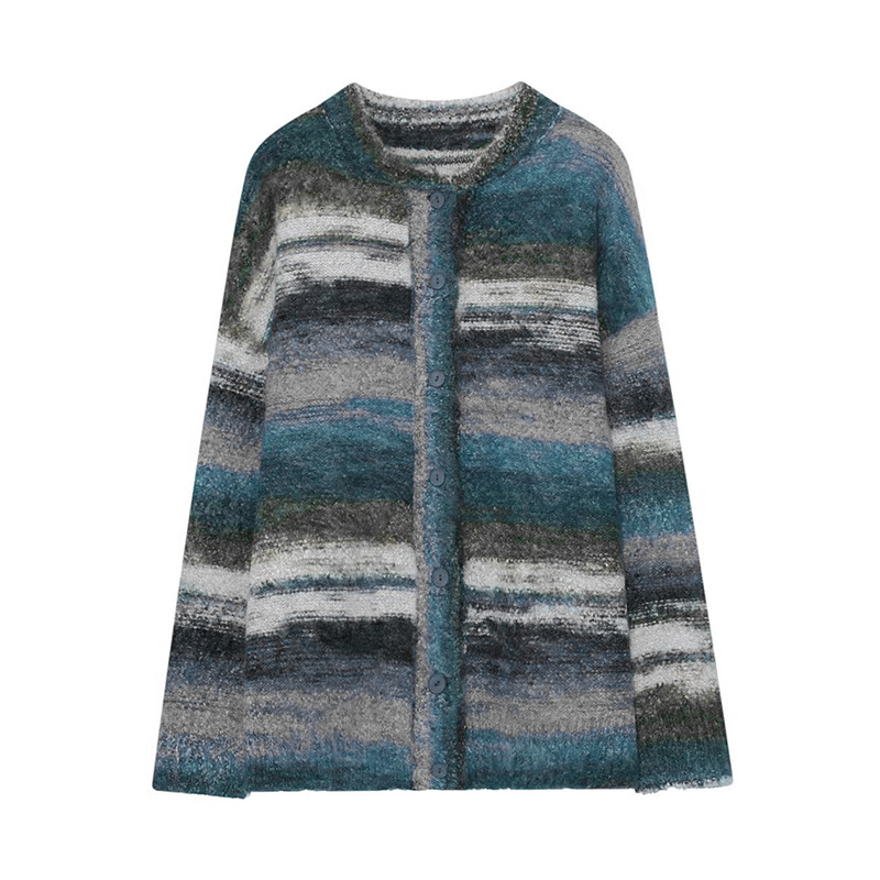Autumn Contrast Color Pattern Sweater Image 2
