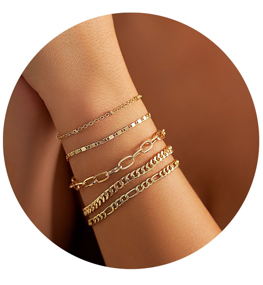 Simple Twin Cross Chain Bracelet - Image 4