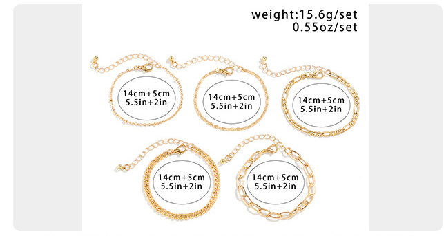 Simple Twin Cross Chain Bracelet - Image 8