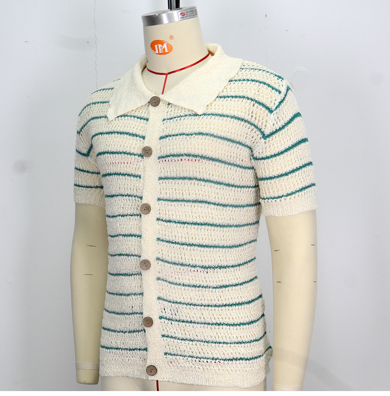 Men's Striped Wool Casual Sweater Image 2