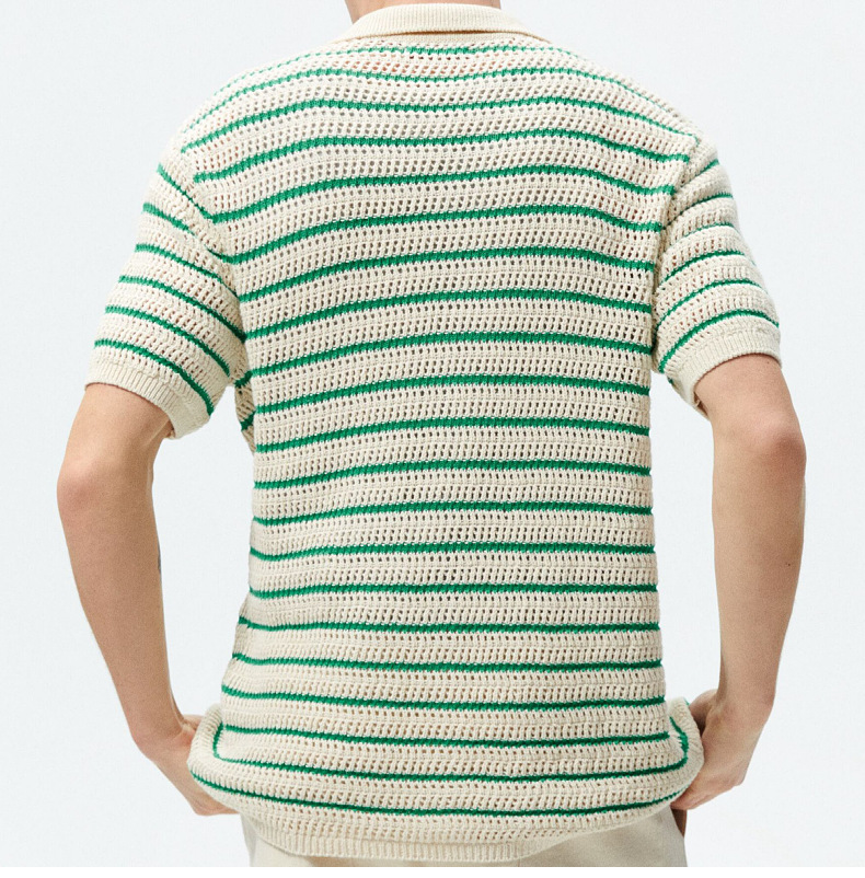 Men's Striped Wool Casual Sweater Image 4
