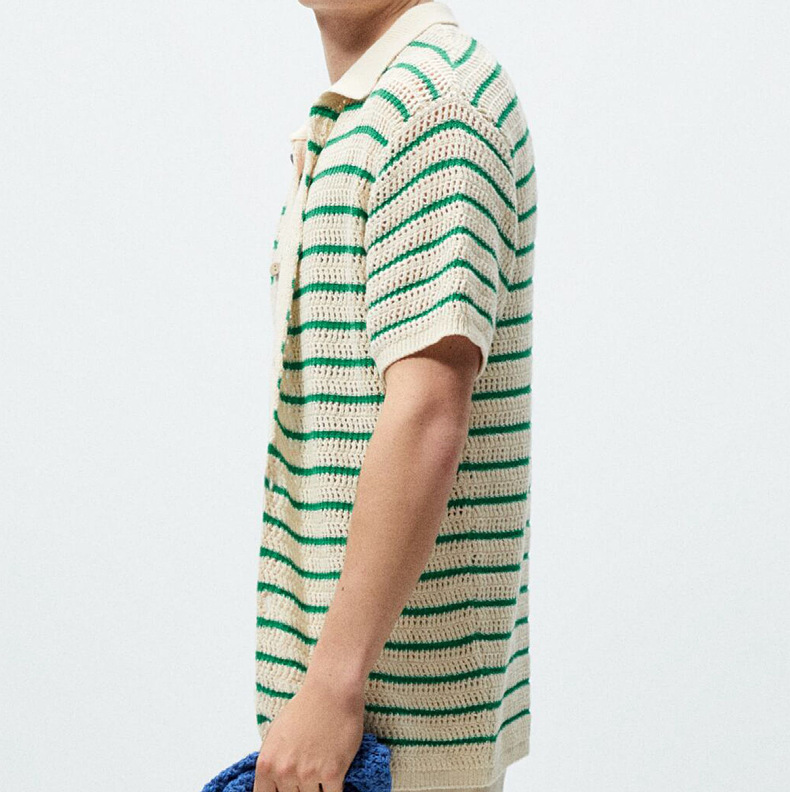 Men's Striped Wool Casual Sweater Image 7