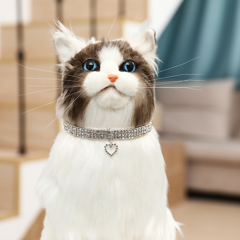 Three-row Stretch Pet Rhinestone Necklace - Image 4