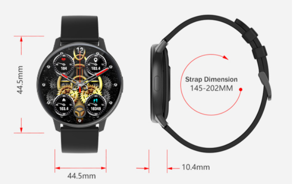 Home Fashion Simple Smart Watch - Black