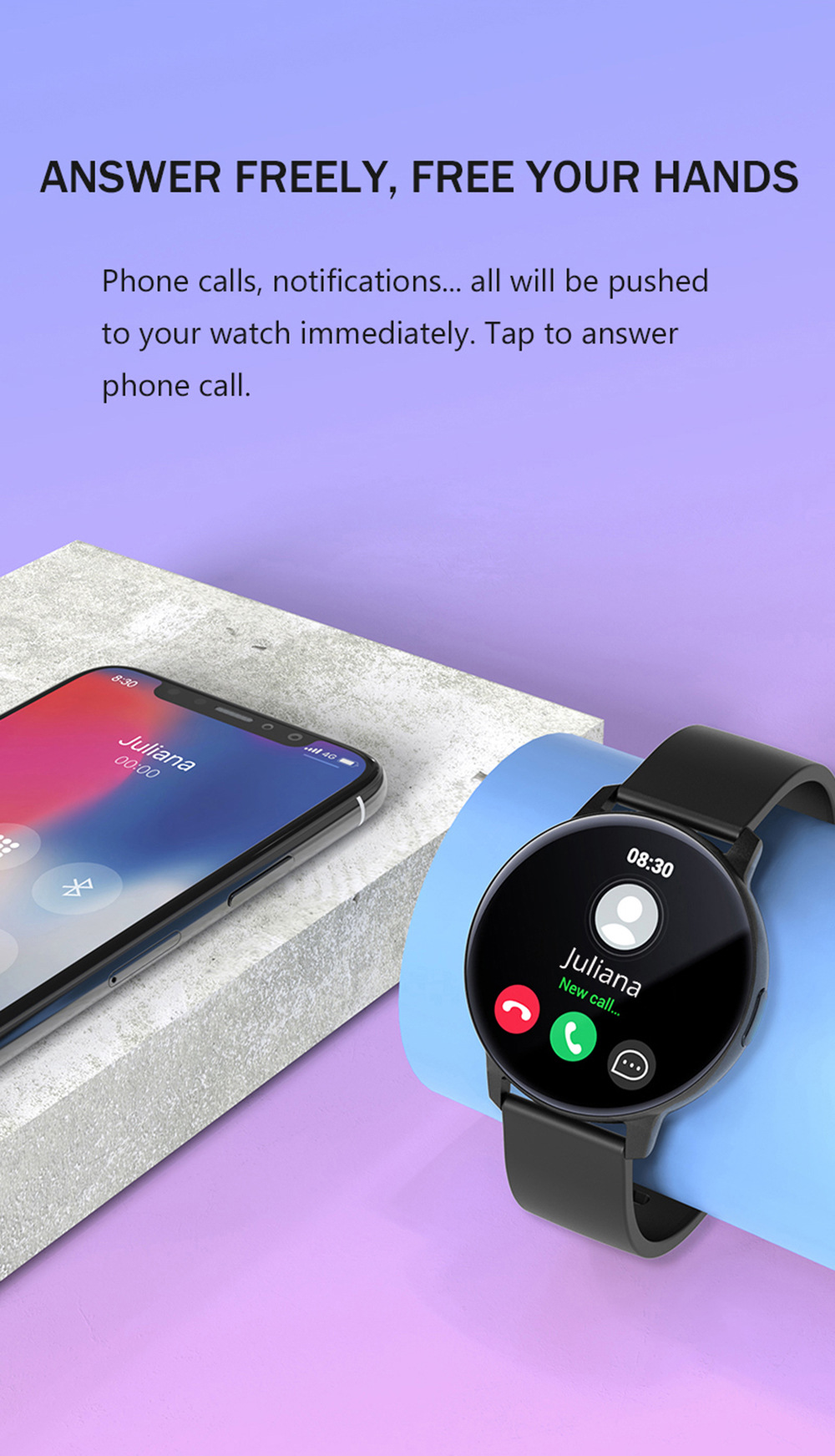 Home Fashion Simple Smart Watch - Blue