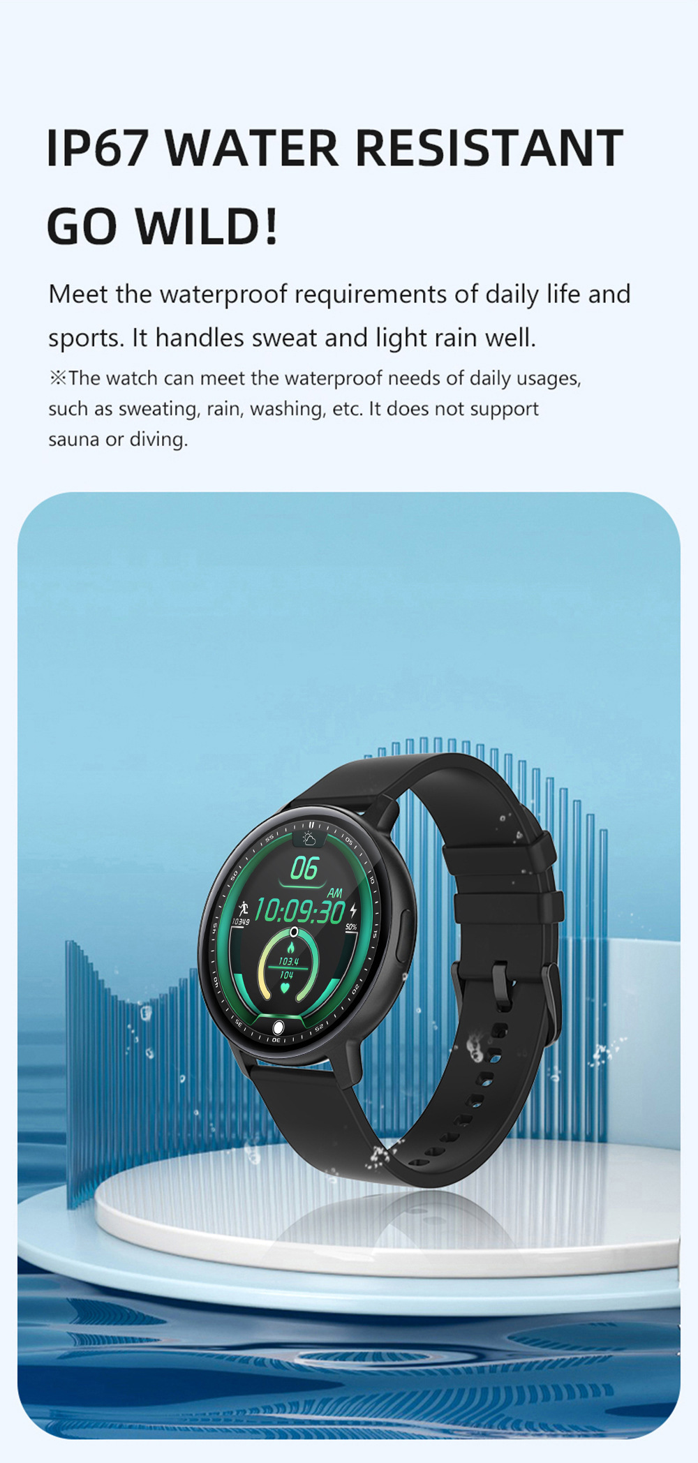 Home Fashion Simple Smart Watch - Gold