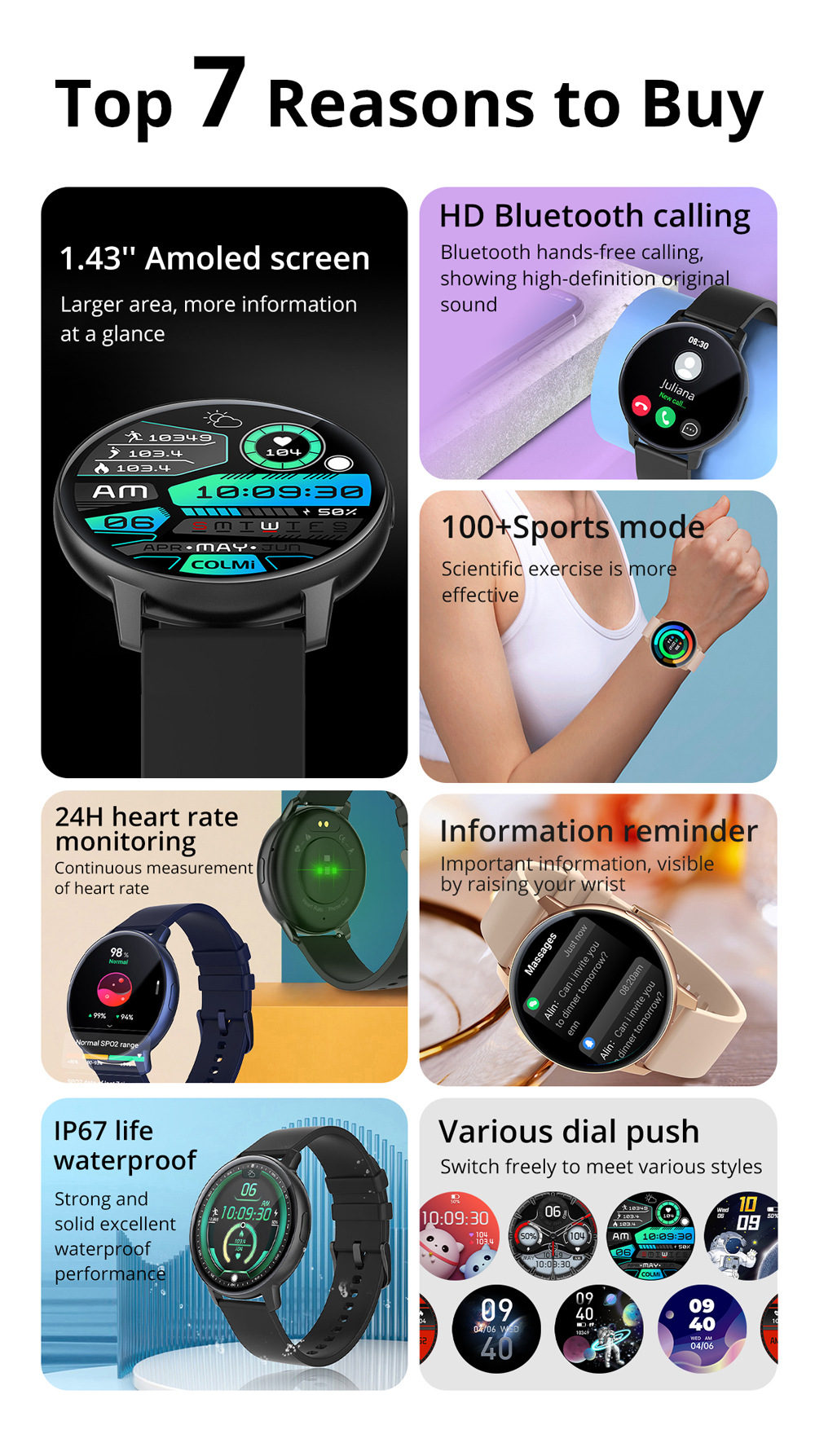 Home Fashion Simple Smart Watch - Gold