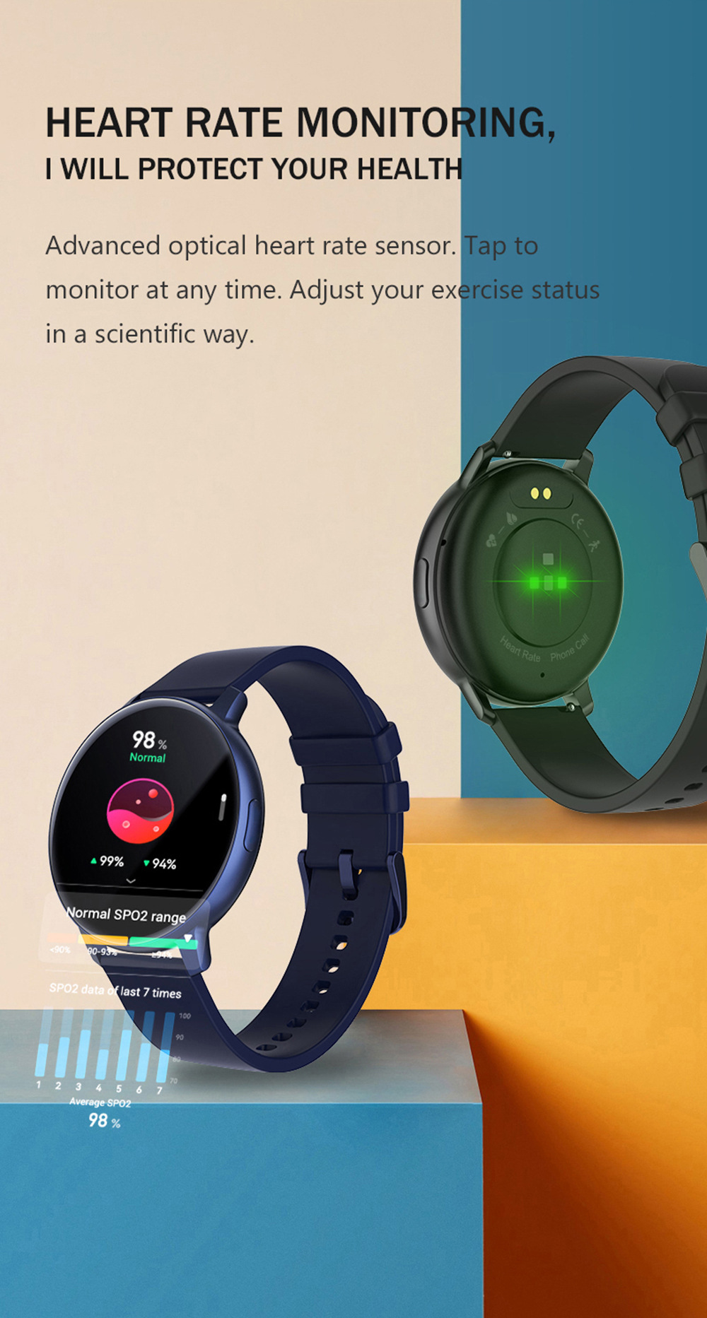 Home Fashion Simple Smart Watch - Gold