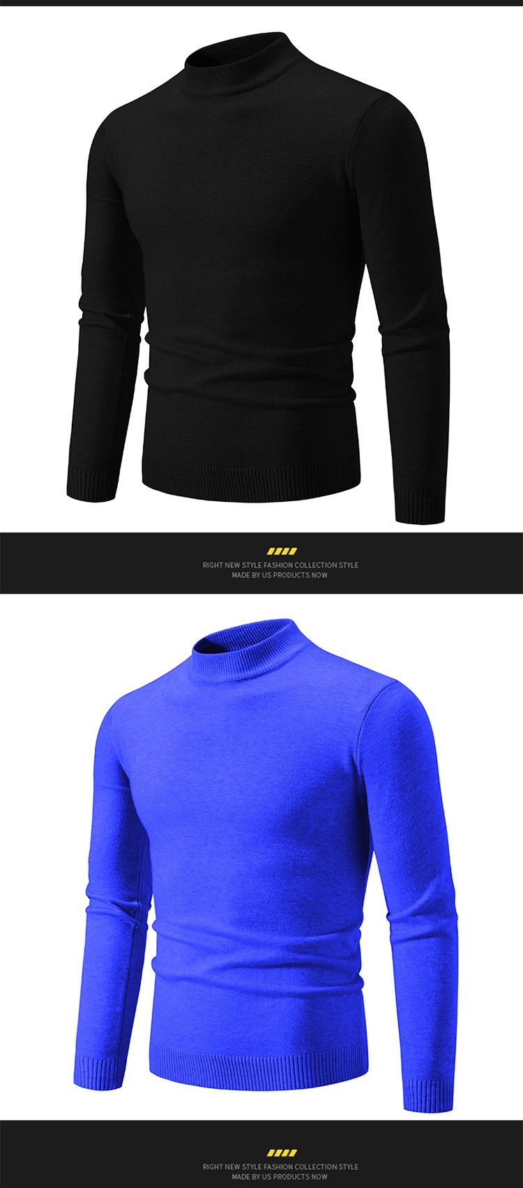 Round Neck Sweater - Navy Blue
