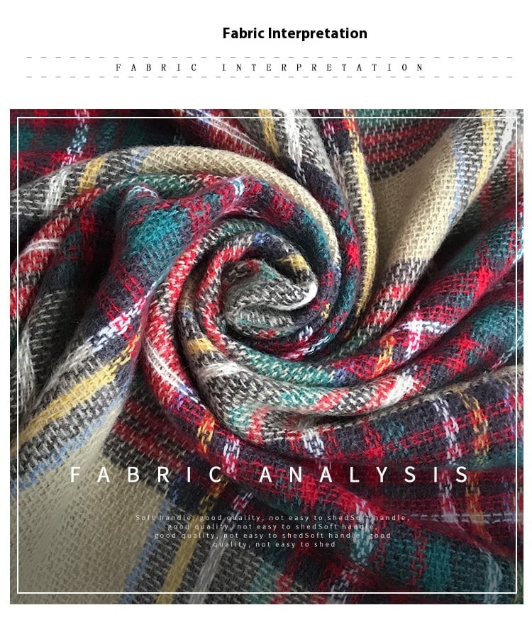 European And American Autumn And Winter Plus-sized Double-sided Qicaigei Scarf Women's Shawl