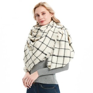 European And American Autumn And Winter Plus-sized Double-sided Qicaigei Scarf Women's Shawl