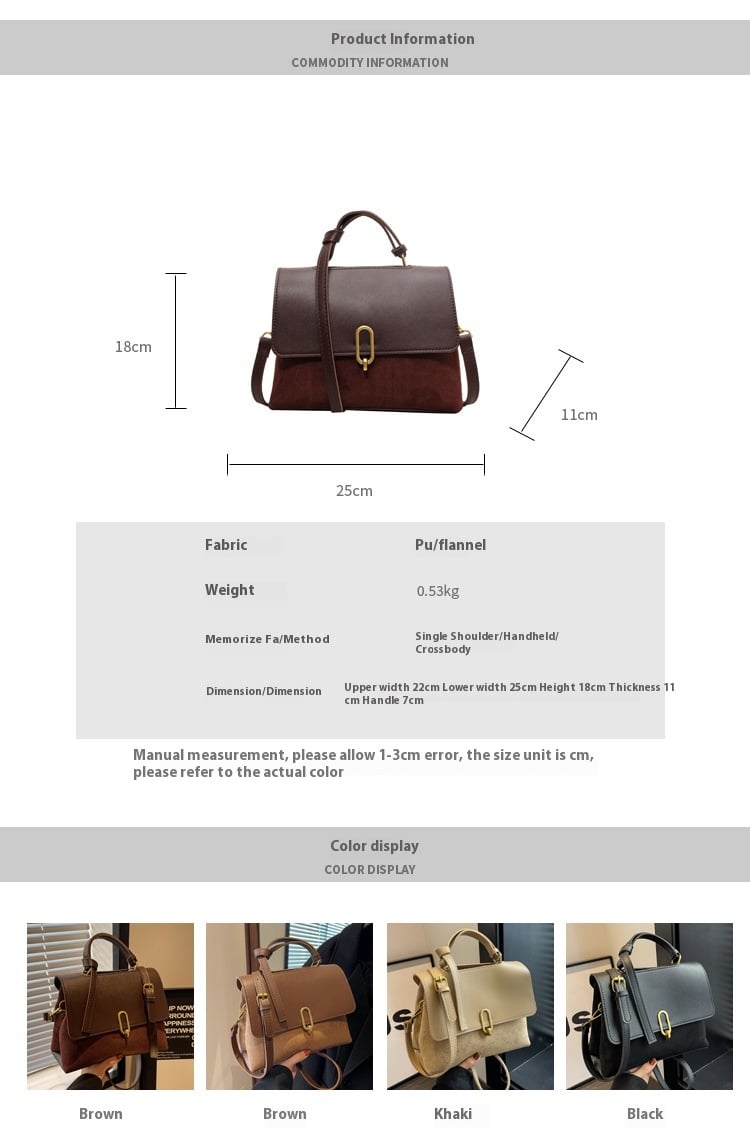 High-grade Portable Shoulder Bag Retro Minority Crossbody Commuter Bag