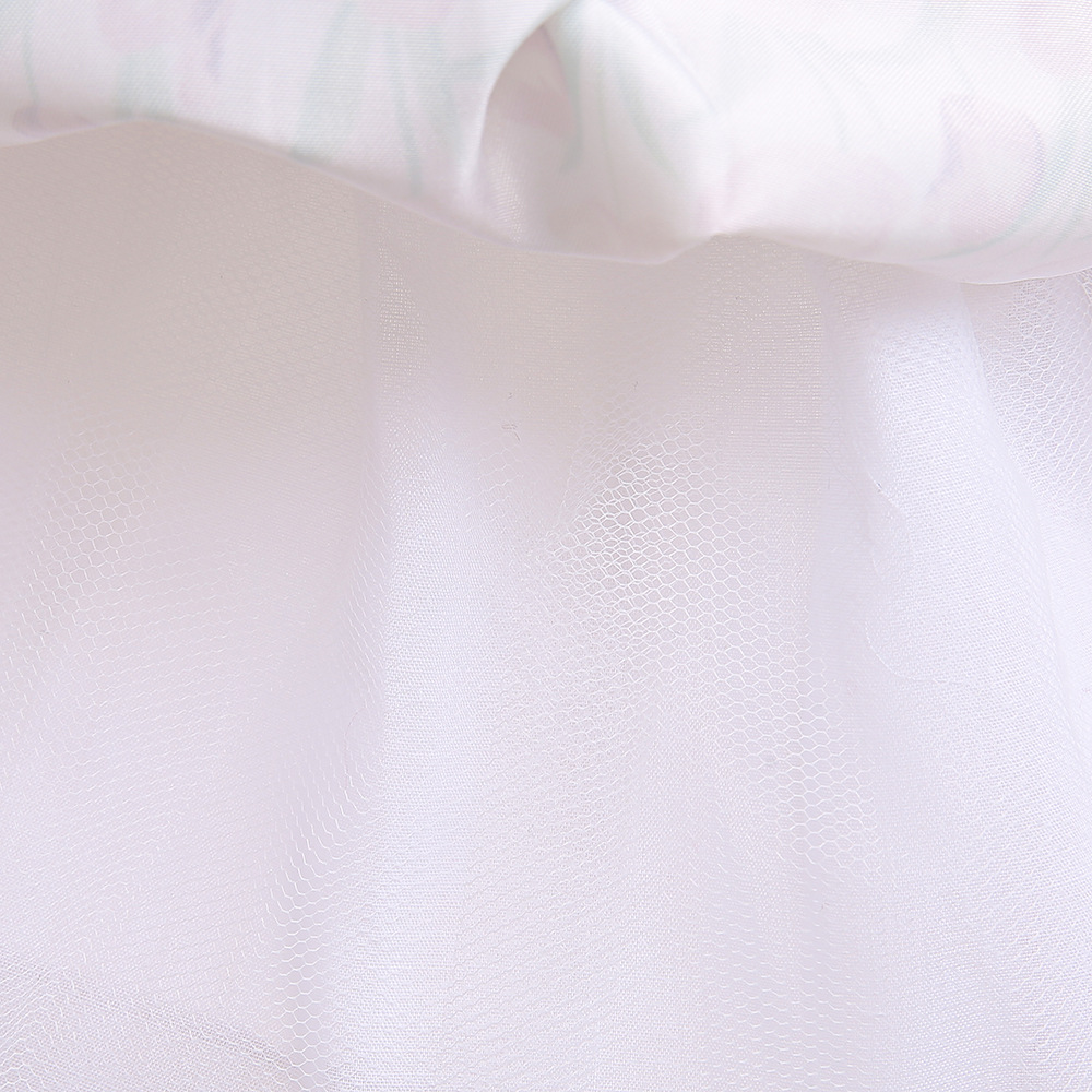 Girls' Fashion Simple Mesh Printed Dress Image 2