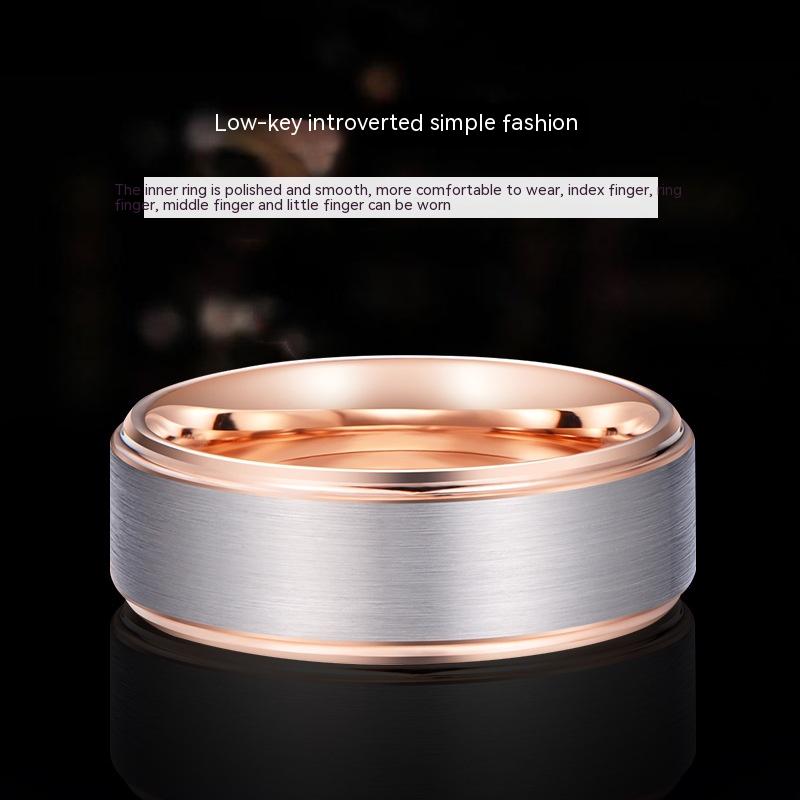 Cold Style Tungsten Gold Ring 3