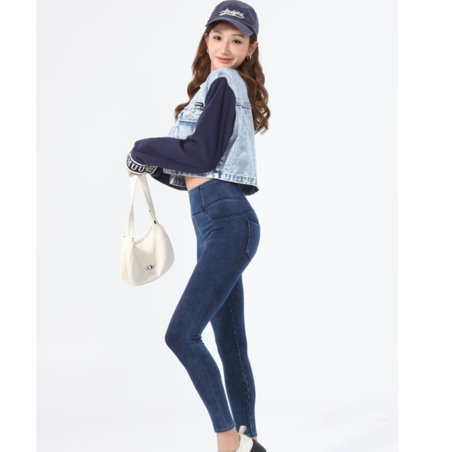 Denim Yoga Pants Image 1
