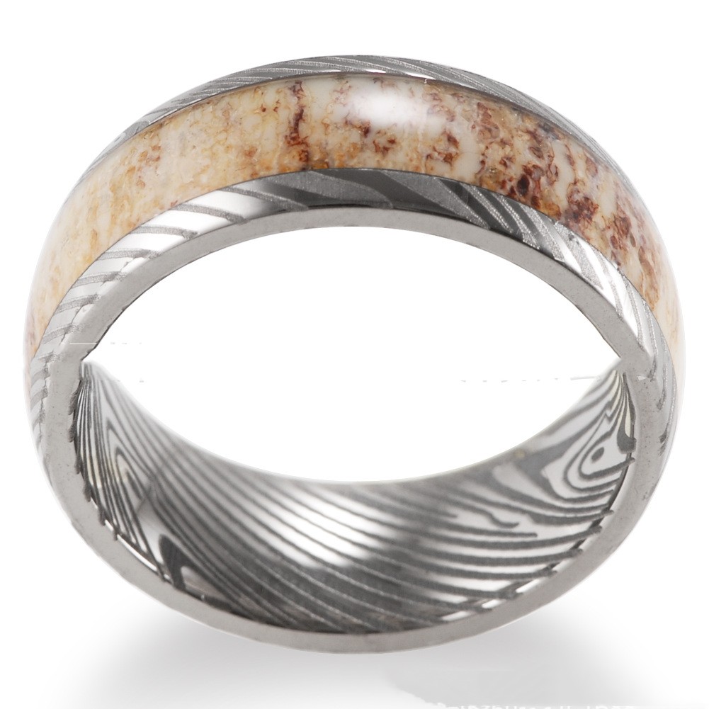 Men's Outdoor Natural Antlers Ring Image 4