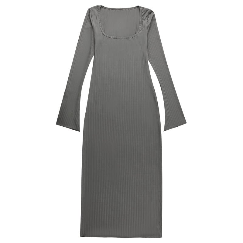 Women's Long-sleeved Knitted Bottoming Dress - Image 7