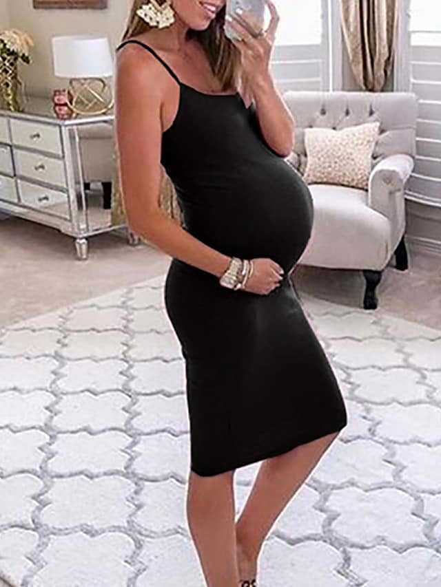 Women's Comfortable Loose Fashion Pregnant Women's Suspender Dress Image 4