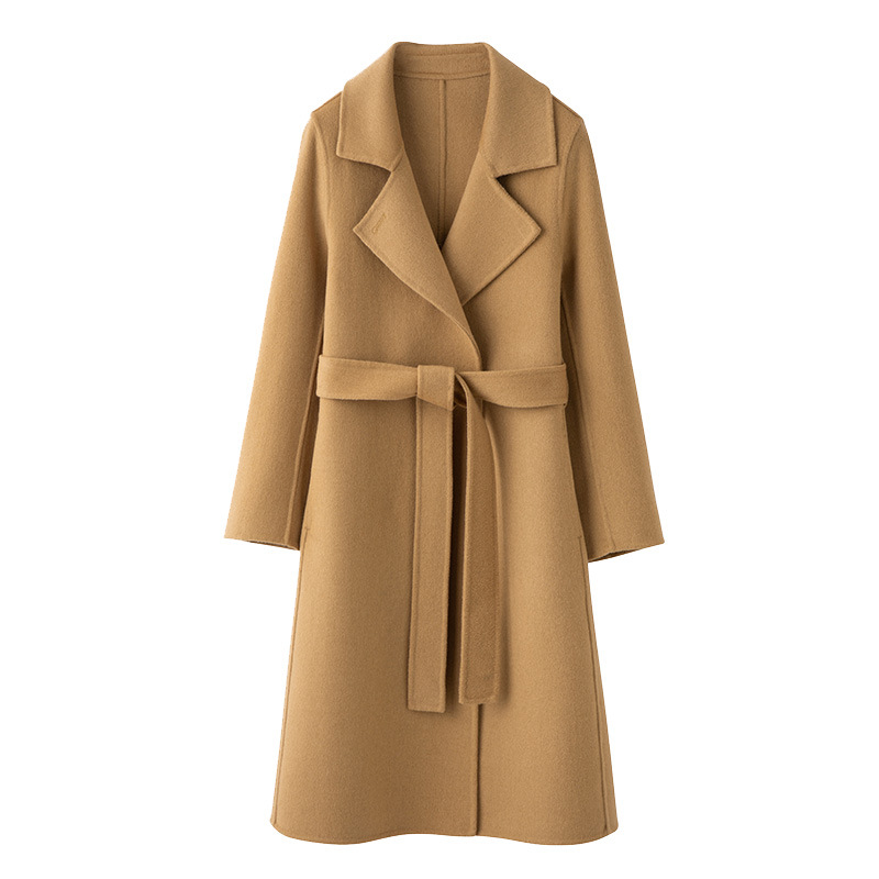 Elegant Camel Woolen Coat