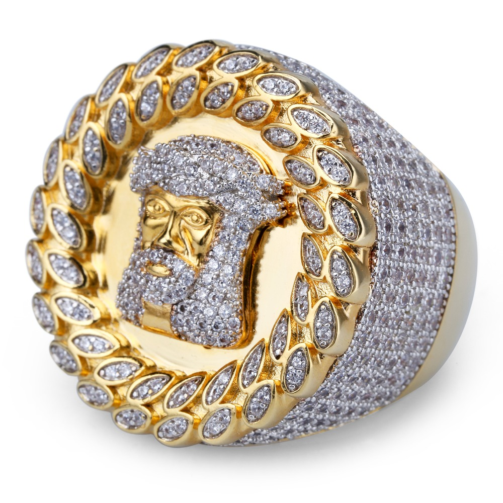 Zircon Filled Hip-hop Men's Ring 1