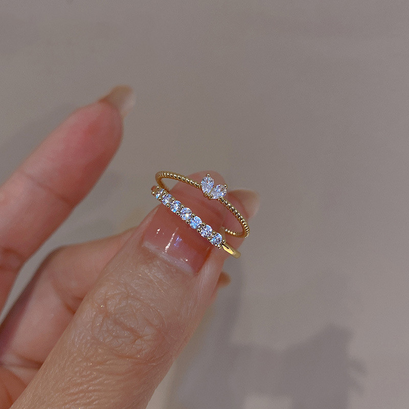 Women's Pearl Zircon Ring 4