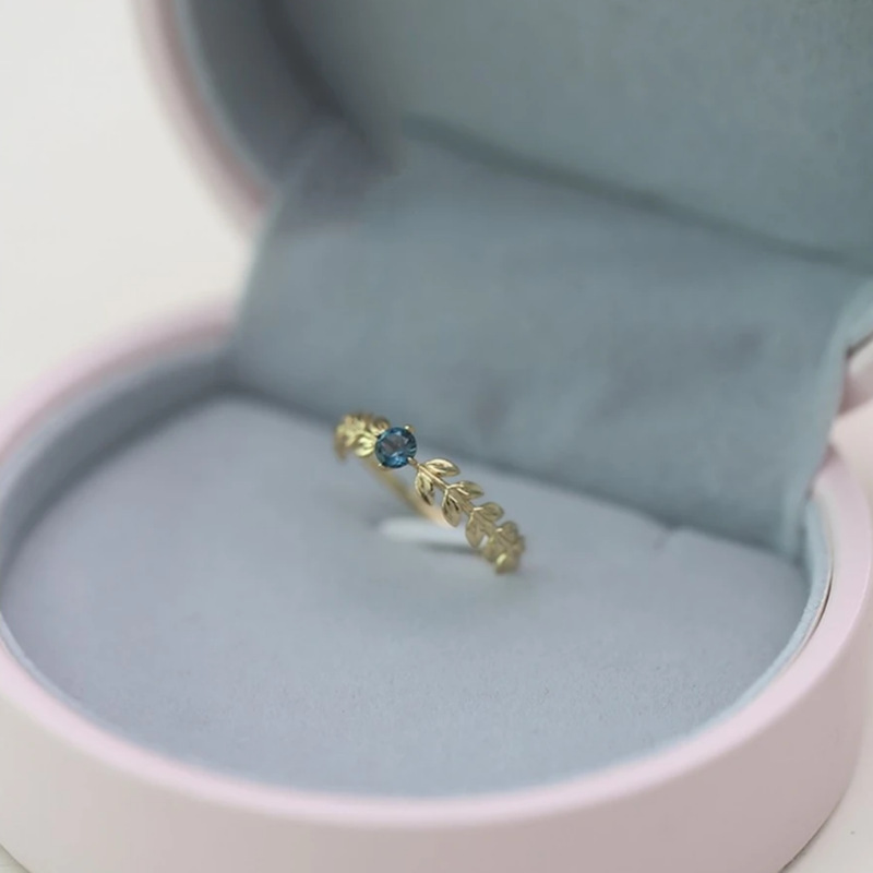 925 Silver Fashion Leaf Ring Image 1