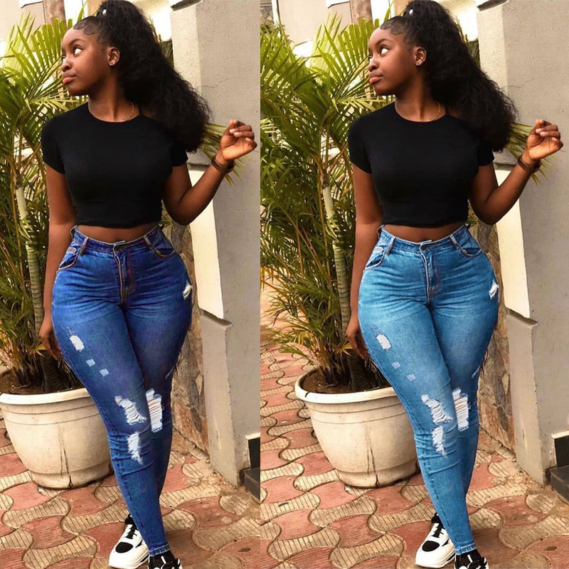 Fashion Holes Jeans Image 7