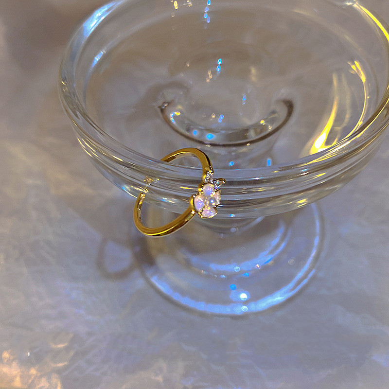 Women's Pearl Zircon Ring 17