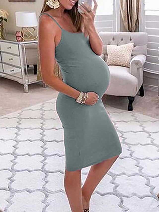 Women's Comfortable Loose Fashion Pregnant Women's Suspender Dress Image 2