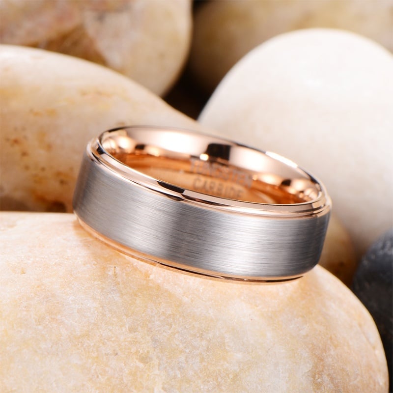Cold Style Tungsten Gold Ring 5