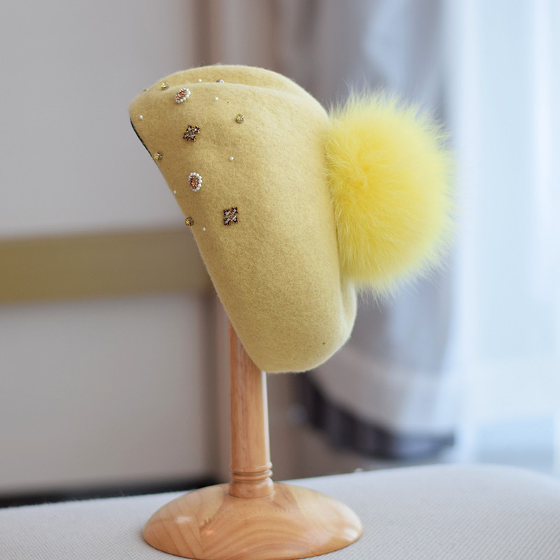 Beige Wool Hat