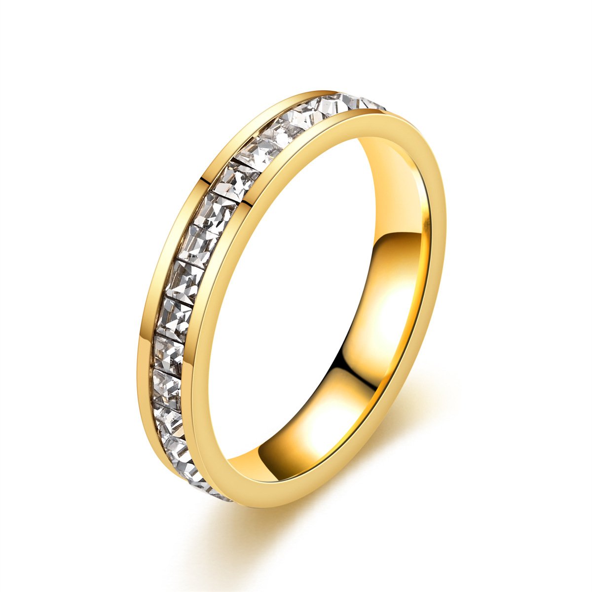 Small Square Diamond Full Diamond Starry Ring 3