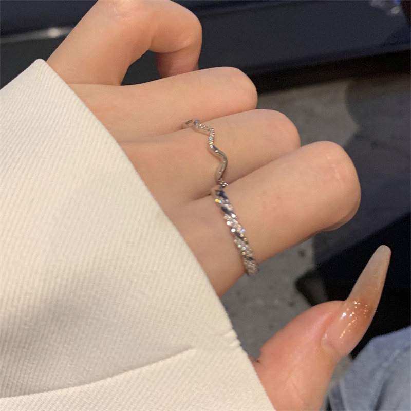 Women's Pearl Zircon Ring 6