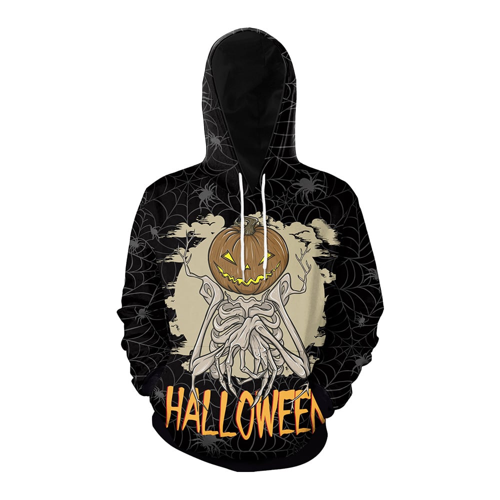 Women's Halloween Couple Loose Hooded Sweater 10