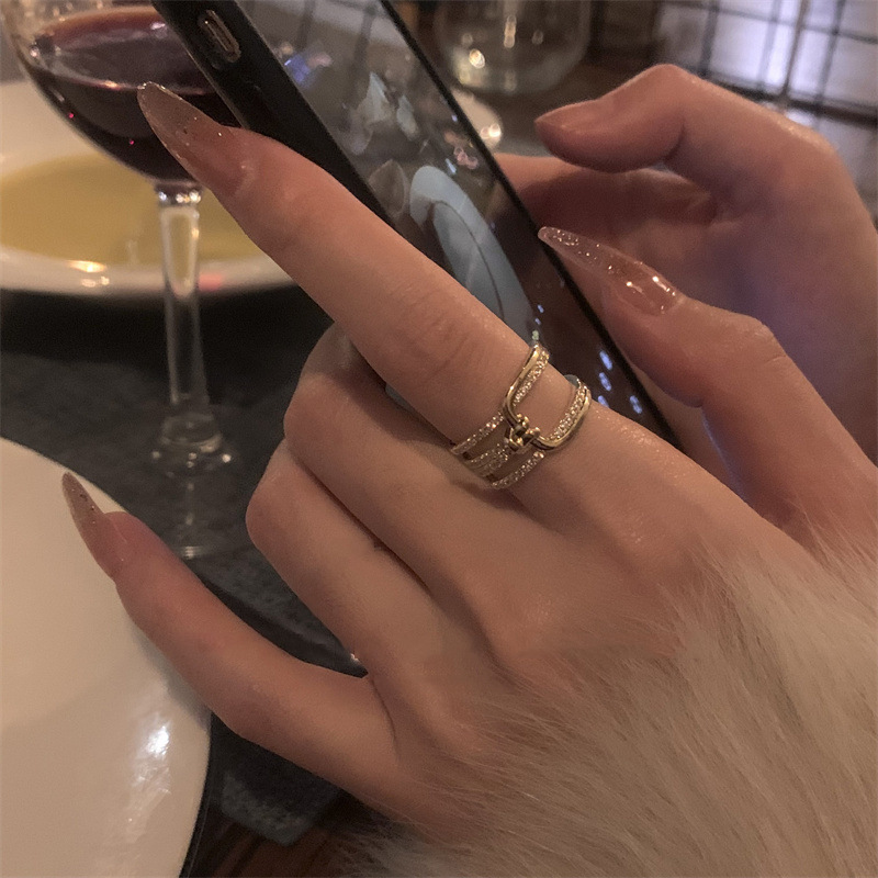 Women's Pearl Zircon Ring 7