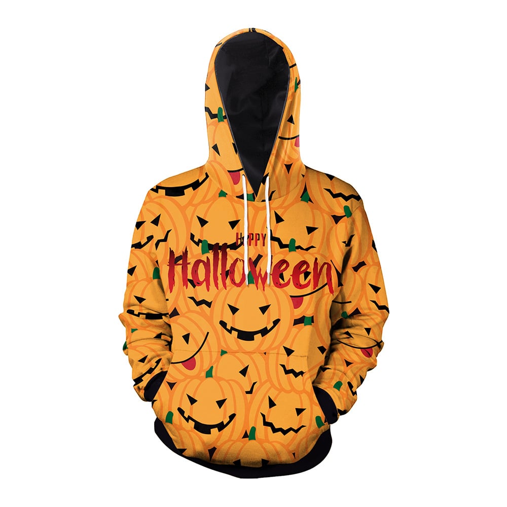 Women's Halloween Couple Loose Hooded Sweater 4