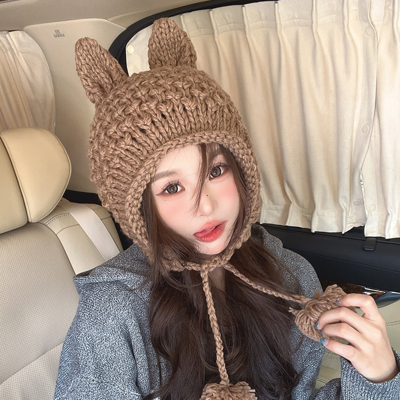 Thermal Knitting Cute Rabbit Ear Hat - Image 2