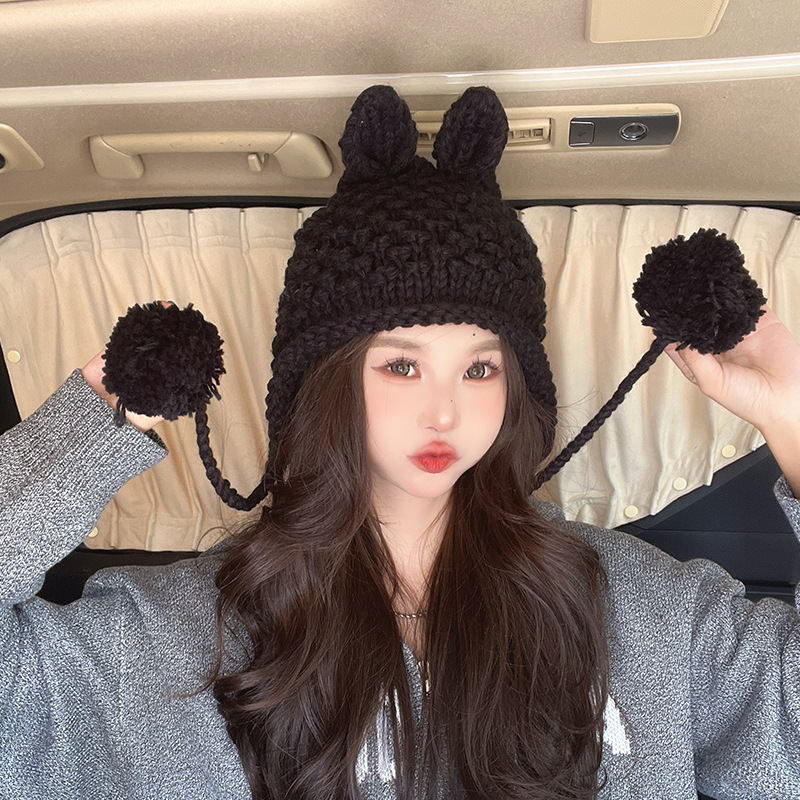 Thermal Knitting Cute Rabbit Ear Hat - Image 4
